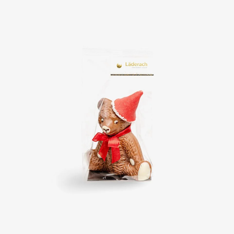 Milk Chocolate Bear with Santa Hat